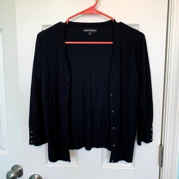 Express Design Studio‎ Women's Size Small Black Cardigan Sweater - Picture 1 of 5